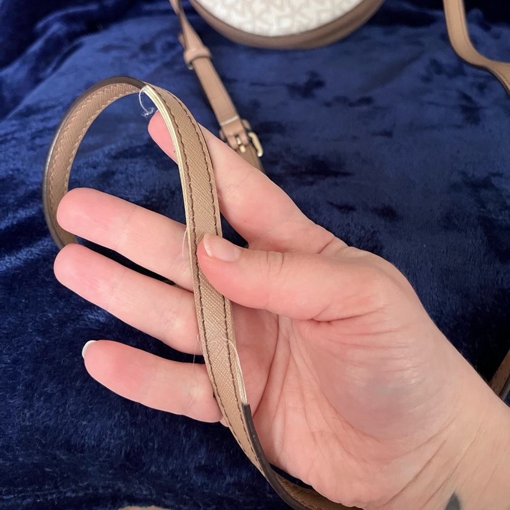 DKNY Cream and Tan Round Crossbody Bag - Picture 8 of 10